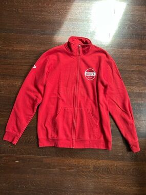 Oakley Red Full-Zip Lightweight Fleece Jacket